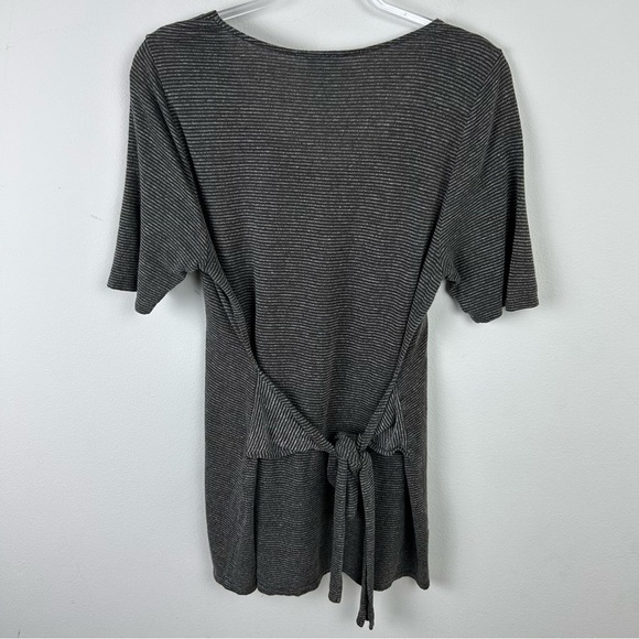 Purejill by J. Jill Taupe Linen blend tunic tie back top size: L - Picture 6 of 9